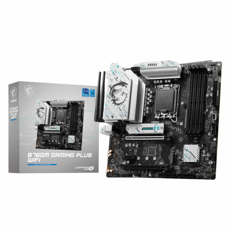 B760M GAMING PLUS WIFI DDR5 Intel LGA1700 M-ATX Gaming Motherboard