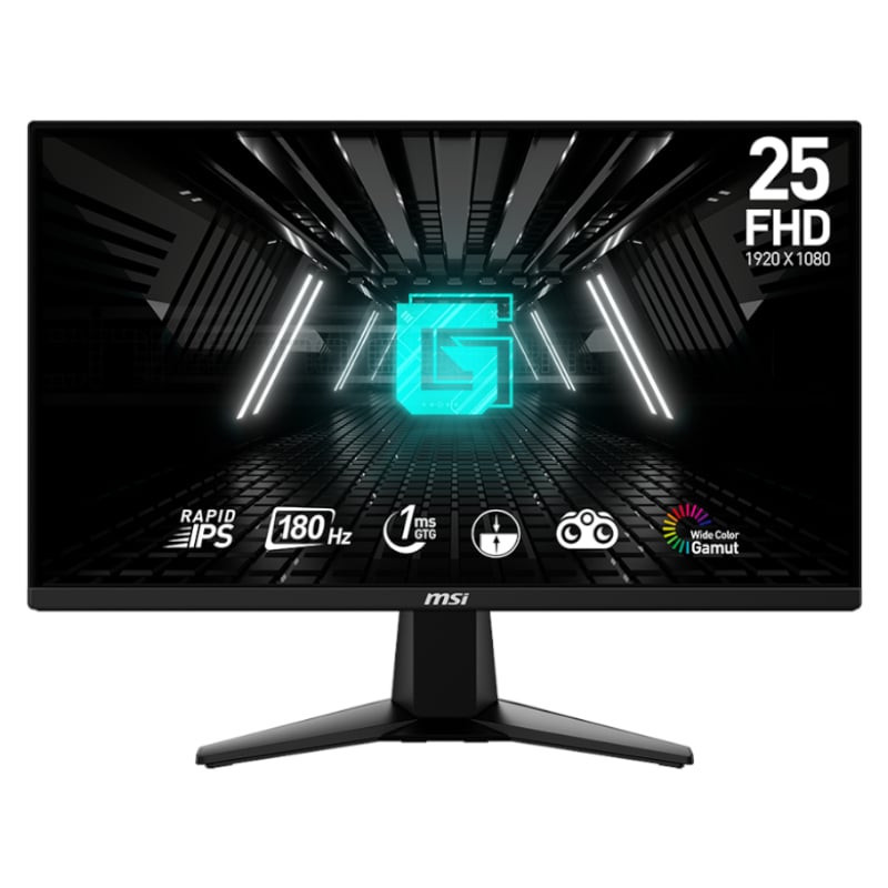 G255F 25″ Gaming Monitor 1920×1080 (FHD) Rapid IPS 1mz 180Hz Adaptive Sync HDMI Displayport Black