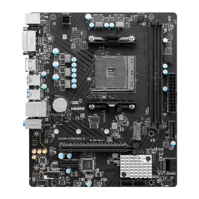 B450M-APRO MAX II AMD AM4 MATX Gaming Motherboard