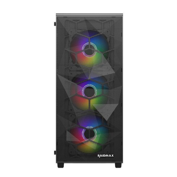 ATX  Micro-ATX  Mini-ITX RGB Mid-Tower Gaming Chassis Black