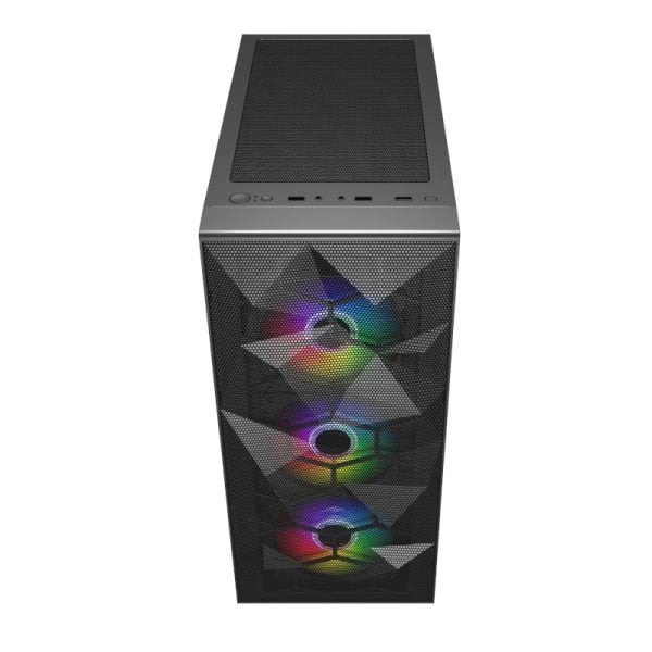 ATX  Micro-ATX  Mini-ITX RGB Mid-Tower Gaming Chassis Black