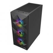 ATX  Micro-ATX  Mini-ITX RGB Mid-Tower Gaming Chassis Black