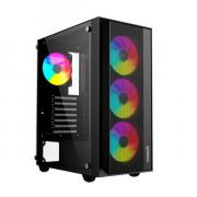 V1000TBS ATX  Micro-ATX  Mini-ITX ARGB Mid-Tower Gaming Chassis Black