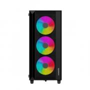 V1000TBS ATX  Micro-ATX  Mini-ITX ARGB Mid-Tower Gaming Chassis Black