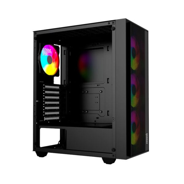 V1000TBS ATX  Micro-ATX  Mini-ITX ARGB Mid-Tower Gaming Chassis Black