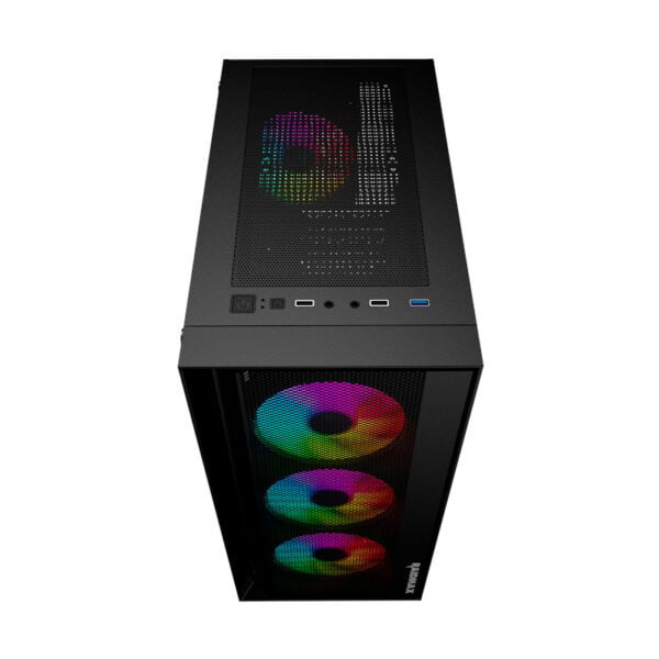 V1000TBS ATX  Micro-ATX  Mini-ITX ARGB Mid-Tower Gaming Chassis Black