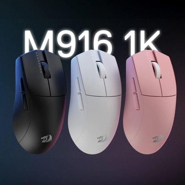 M916 PRO 1K 3-Mode Wireless Gaming Mouse Pink