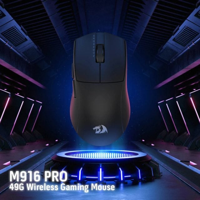 M916 PRO 4K 3-Mode Wireless Gaming Mouse – Black