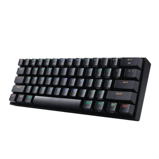 DRACONIC PRO Mechanical 61 Key Bluetooth 5.0 RGB 9 Colour Modes Rechargable Battery Type-C Charging Cable Gaming Keyboard  Black