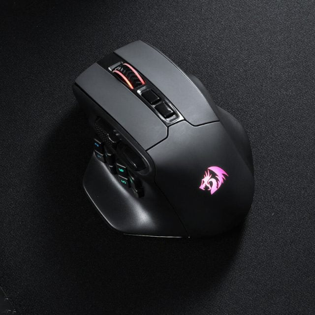 Aatrox Wireless 6200DP RGB MMO Gaming Mouse – Black