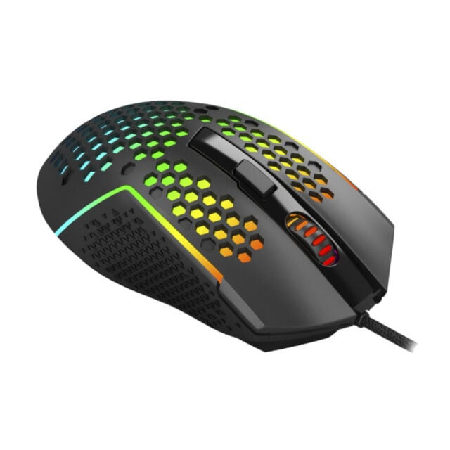 Reaping 6200DPI RGB LightWeight 65g Gaming Mouse – Black