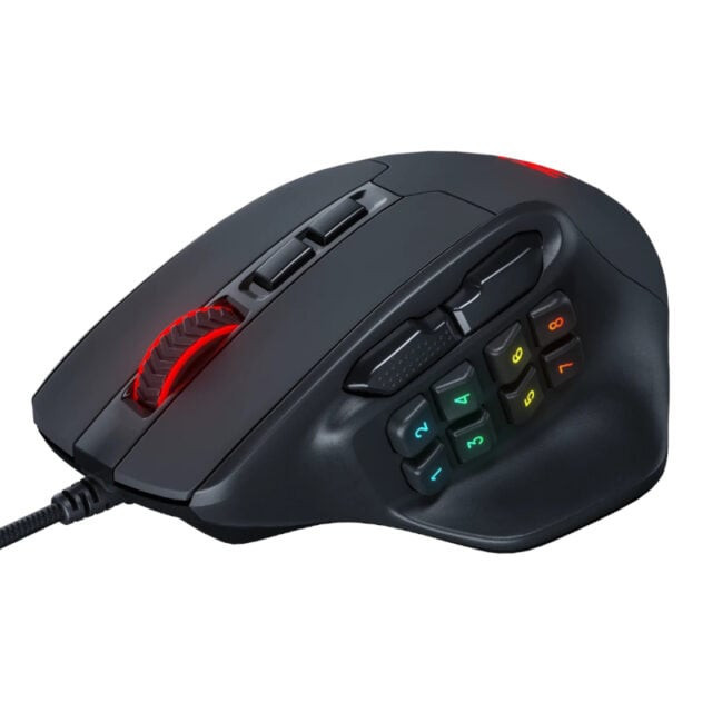 Aatrox 6200DP RGB MMO Gaming Mouse – Black