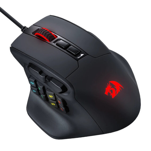 Aatrox 6200DP RGB MMO Gaming Mouse – Black