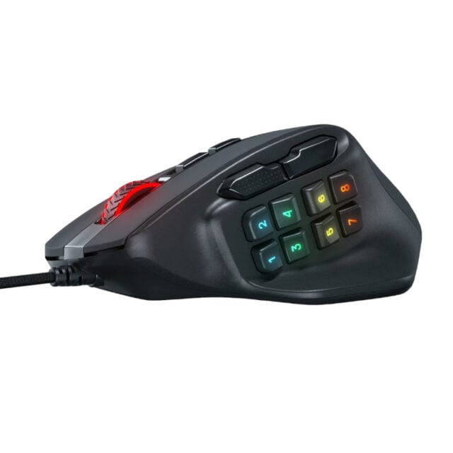 Aatrox 6200DP RGB MMO Gaming Mouse – Black