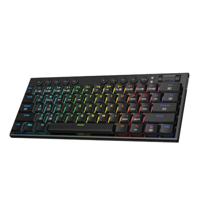 Horus Mini Pro 61Key Wireless Bluetooth Red Switch RGB Low Profile Gaming Mechanical Keyboard – Black