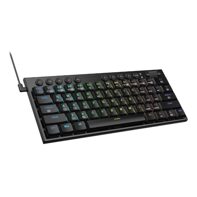 Horus Mini Pro 61Key Wireless Bluetooth Red Switch RGB Low Profile Gaming Mechanical Keyboard – Black