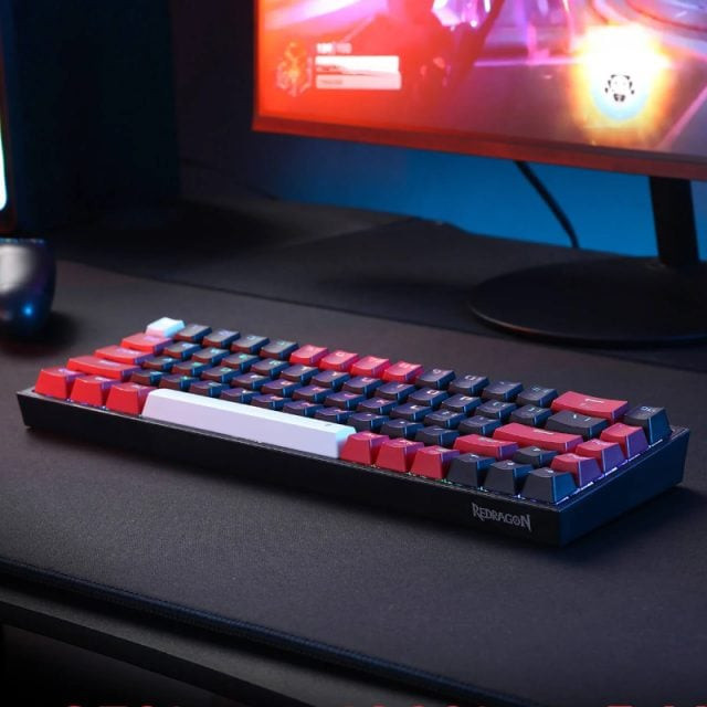 Castor Pro 68Key Wireless Red|Black|White KeyCap Bluetooth RGB Red Switch – Black|Red