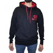 HOODIE WITH FRONT & BACK LOGO – BLACK – XXXLARGE