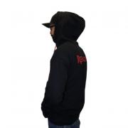 HOODIE WITH FRONT & BACK LOGO – BLACK – XXXLARGE