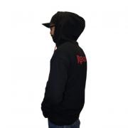 HOODIE WITH FRONT & BACK LOGO – BLACK – LARGE