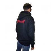 HOODIE WITH FRONT & BACK LOGO – BLACK – MEDIUM