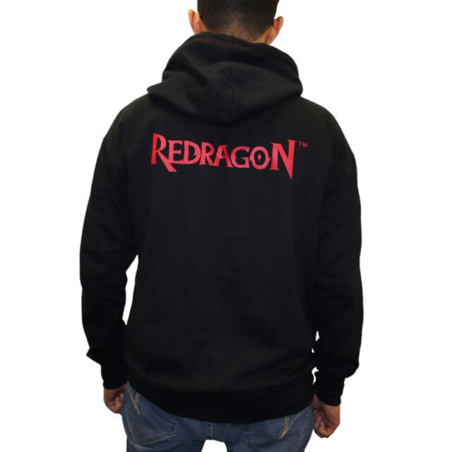 HOODIE WITH FRONT & BACK LOGO – BLACK – MEDIUM