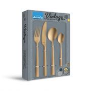 Manille 16pce Gold Cutlery Set