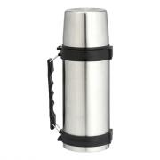 1l Stainless Steel Travel Flask with Carry Handle - Silver