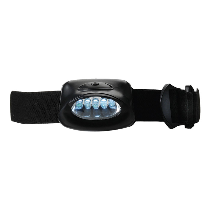 Head Lamp with 5 LED Lights - Black