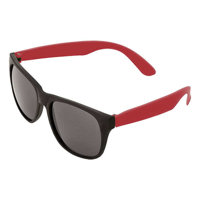 Sunglasses with Fluorescent Sides - Red