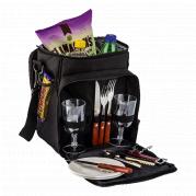 2 Person Picnic Set and Cooler - Black