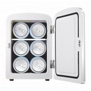 6 Can Mini-Fridge With Built In Bluetooth Speaker - White