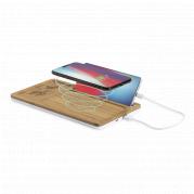 Tankul Desk Organiser With Wireless Charger - Natural