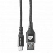 1.8m Nylon Braided Micro-USB Cable - Black