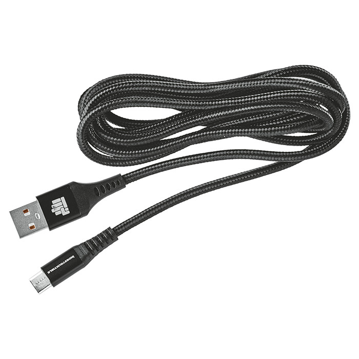 1.8m Nylon Braided Micro-USB Cable - Black