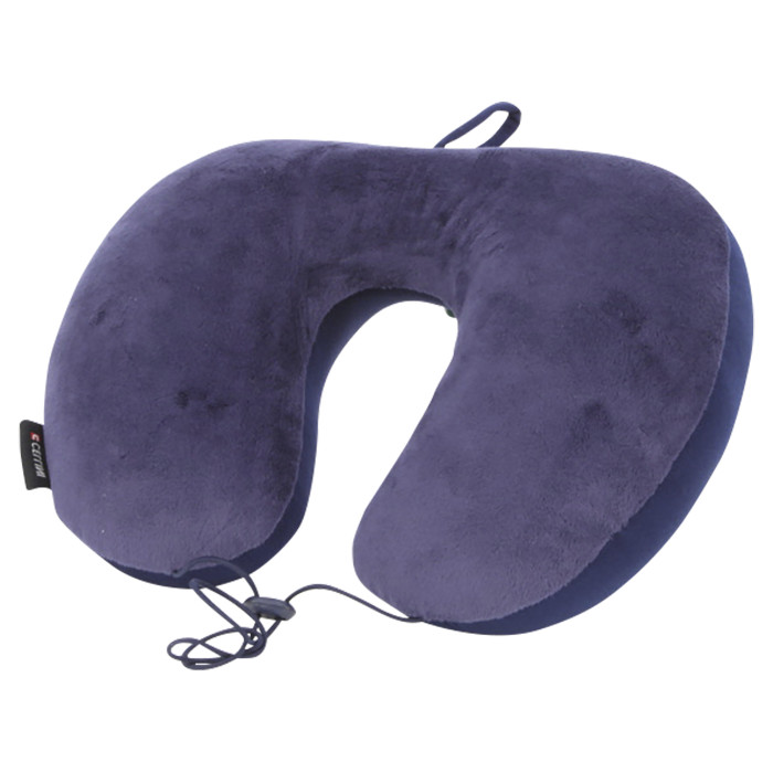 Inflatable Flat Back Travel Pillow - Navy Blue