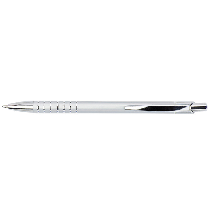 Ring Design Aluminium Ballpoint Pen - Silver