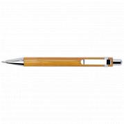 Bamboo Ballpoint Pen with Metal Trims - Brown