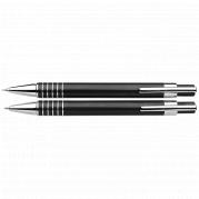 Lacquered Barrel Matching Ballpoint Pen and Clutch Pencil Se