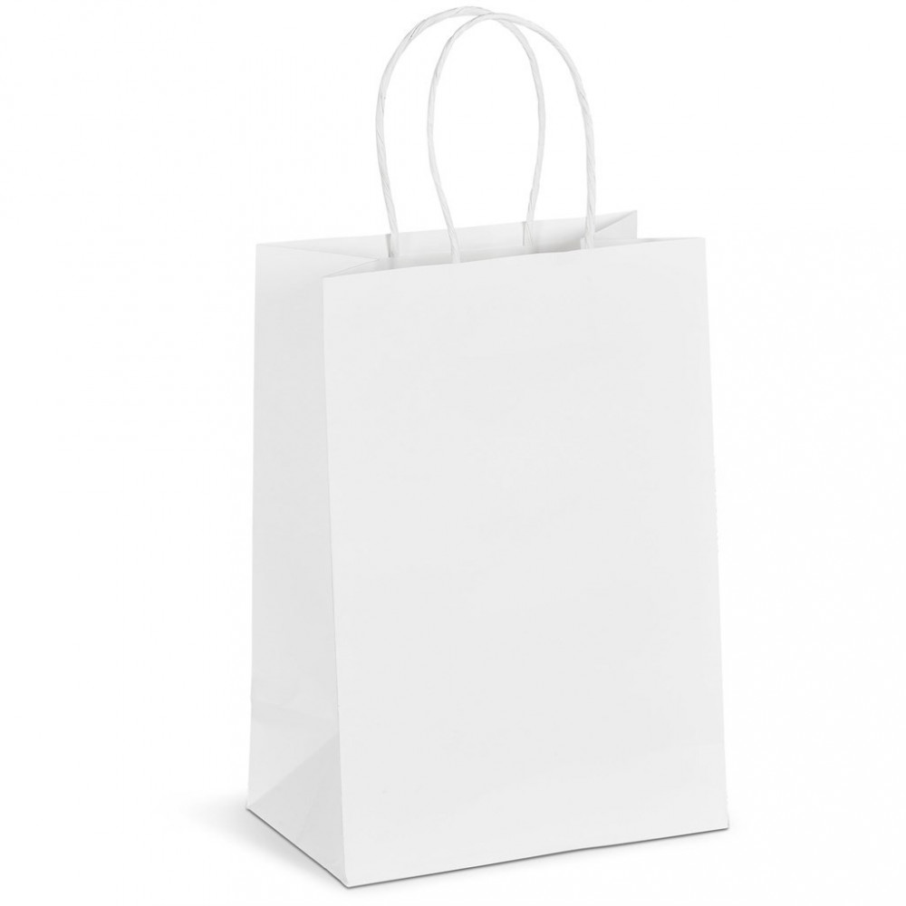 Animated Digital Print Mini Paper Gift Bag 200gsm - Solid White