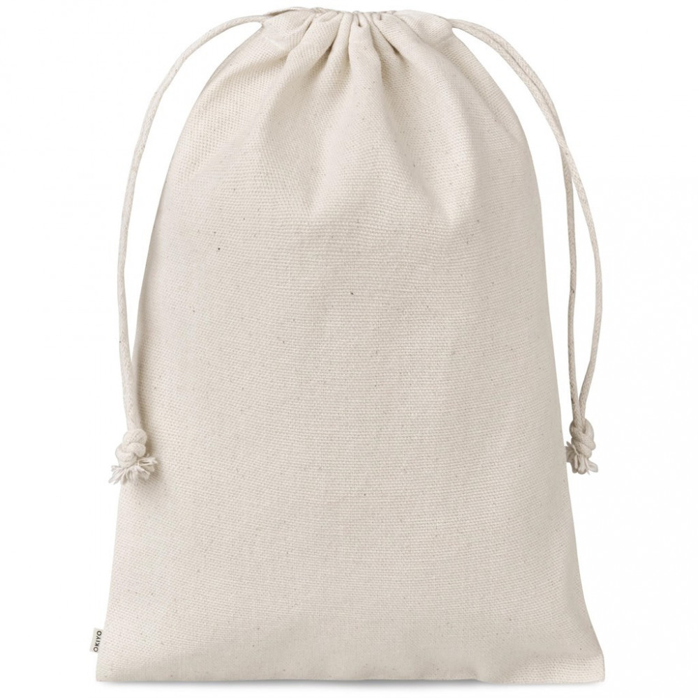 Chikara Maxi Cotton Drawstring Pouch - Natural