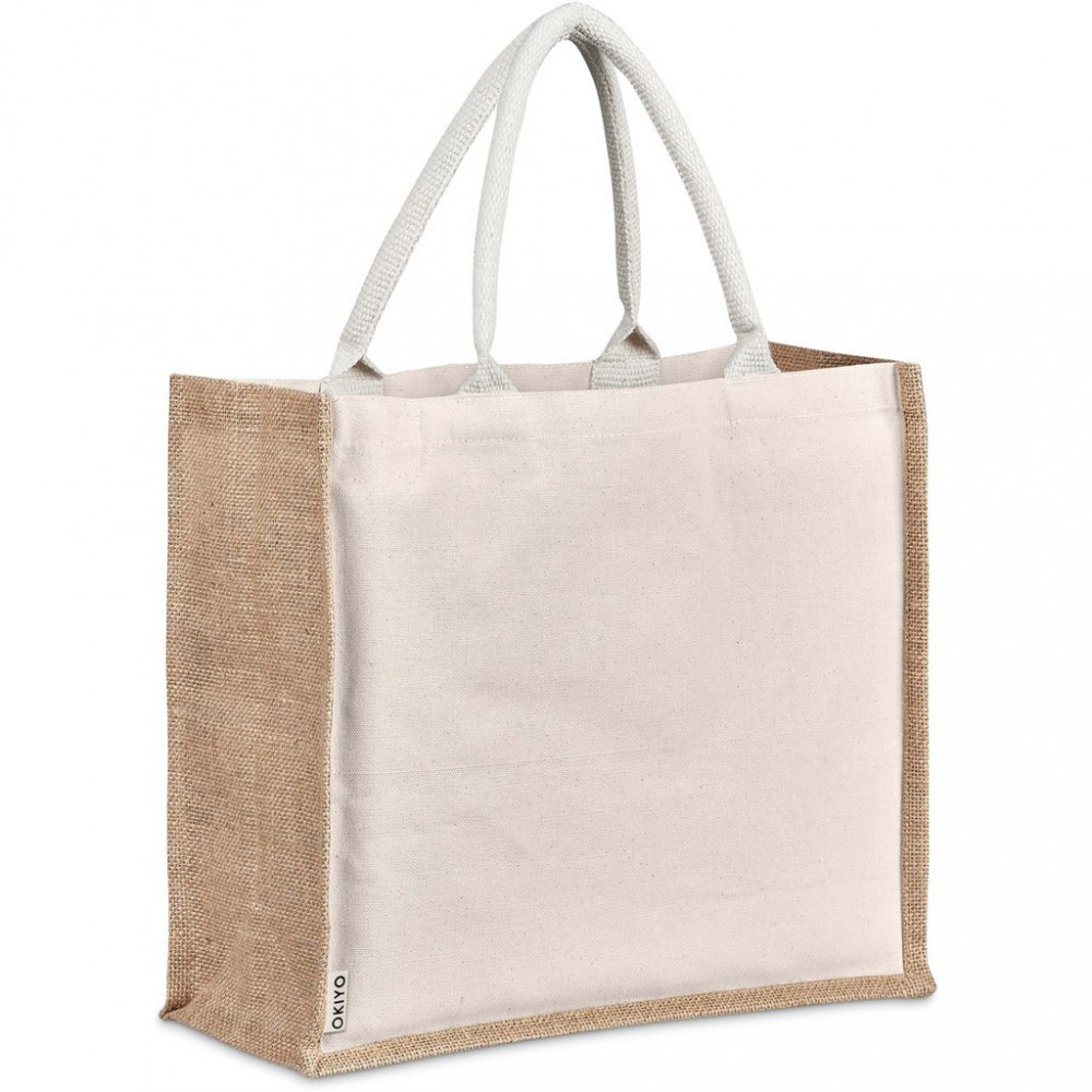 Chinsai Maxi Jute & Cotton Tote - Natural