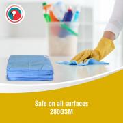 Micro Fibre Cloth Blue 280gsm (Box of 25)