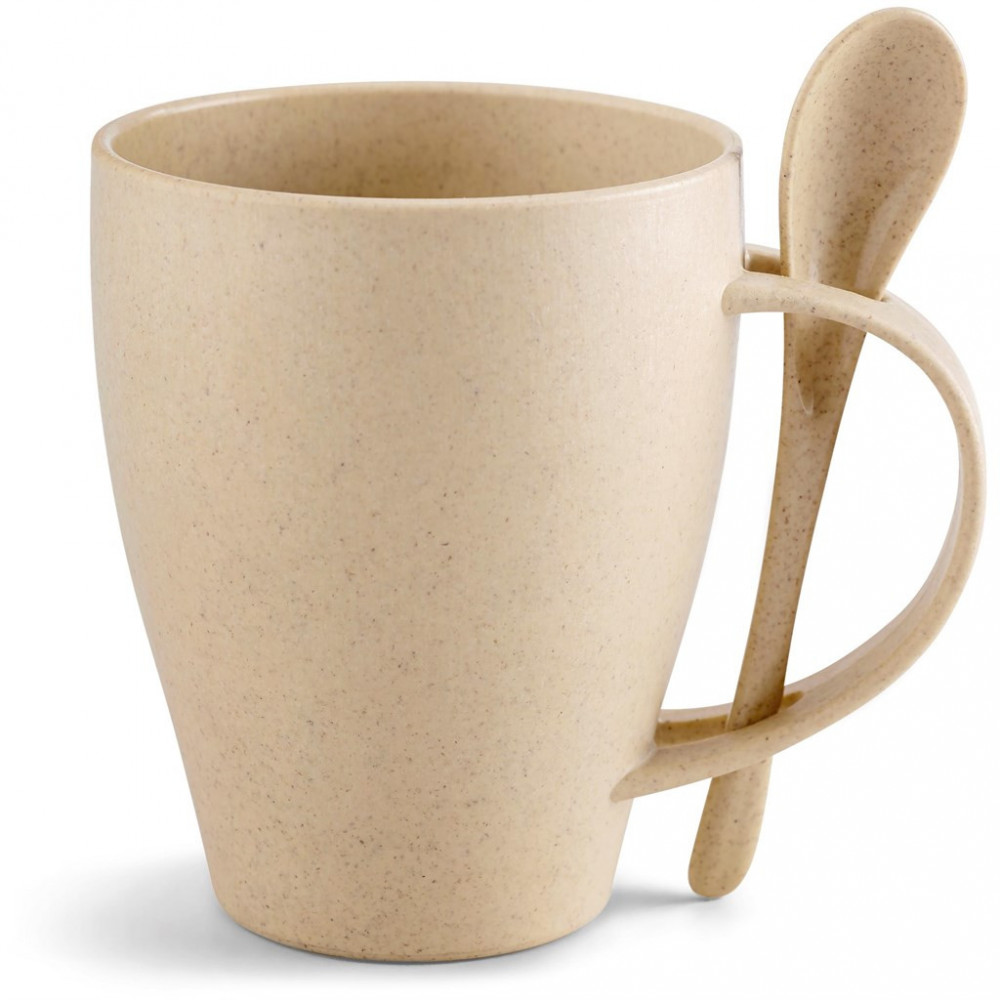 Kawai Wheat Straw Mug & Spoon - 350ml