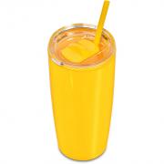 Daytona Plastic 2-in-1 Double-Wall Tumbler & Straw - 600ml