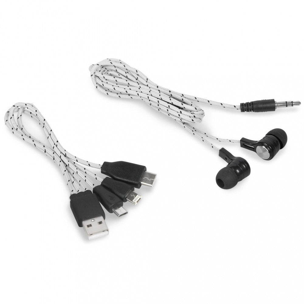 Orleans 3-In-1 Connector Cable & Earbuds