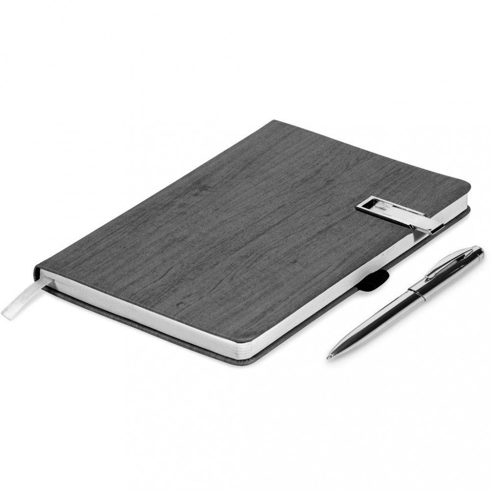 Oakridge A5 Hard Cover Flash Drive Notebook - 8GB