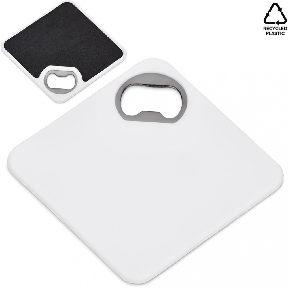 Sela Recycled Plastic Bottle Opener Coaster