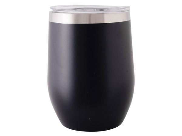 300ml Double Wall Coffee / Wine Tumbler - Black