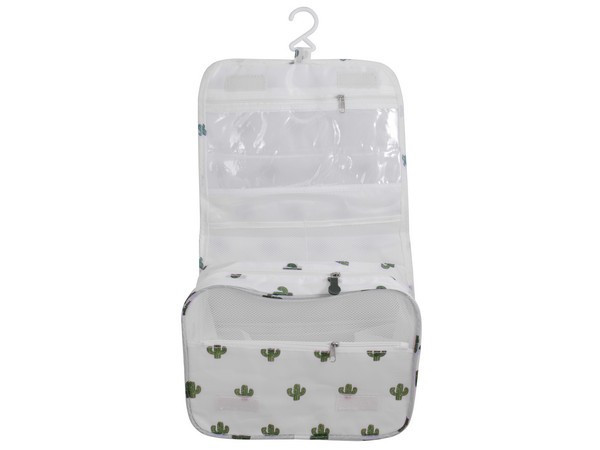 Velcro Hanging Toiletry Bag (Cactus Print)